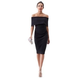 Vince Camuto Black Popover Cocktail Dress